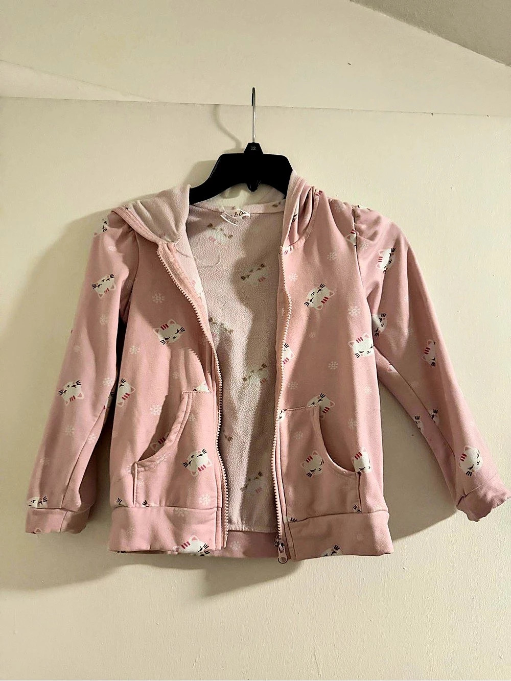 Carter's Girls Pink Cat Print Jacket Size 6X